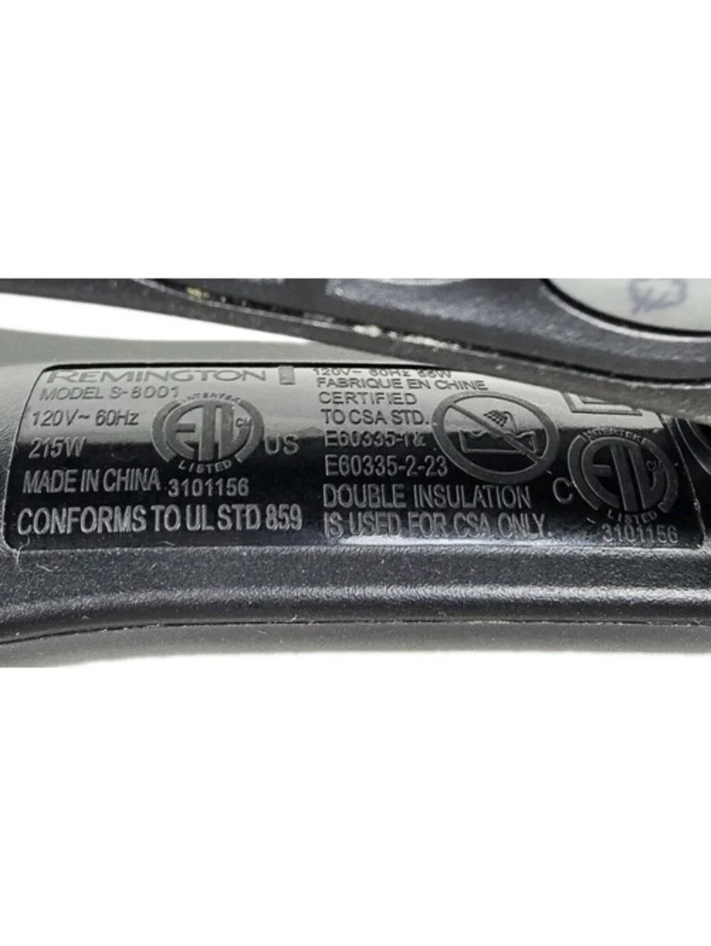 Remington Wet 2 Straight Flat Iron 1.75” Hair Straightener S-8001 Black Digital